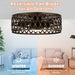 21" Kanpur Farmhouse Flush Mount Reversible Ceiling Fan with LED Lighting and Remote Control - Sweatfully