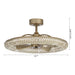 33" Modern DC Motor Crystal Ceiling Fan with Lighting and Remote Control - Sweatfully