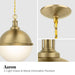 Aaron 12" 2-Light Gold Dimmable Island Pendant Light - Sweatfully