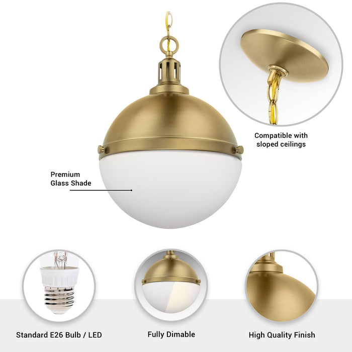 Aaron 12" 2-Light Gold Dimmable Island Pendant Light - Sweatfully