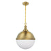 Aaron 12" 2-Light Gold Dimmable Island Pendant Light - Sweatfully
