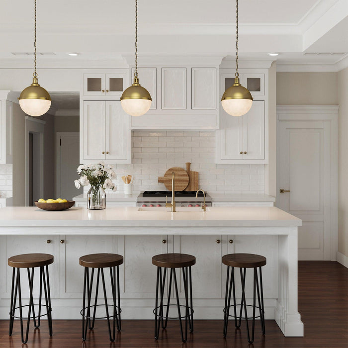 Aaron 12" 2-Light Gold Dimmable Island Pendant Light - Sweatfully