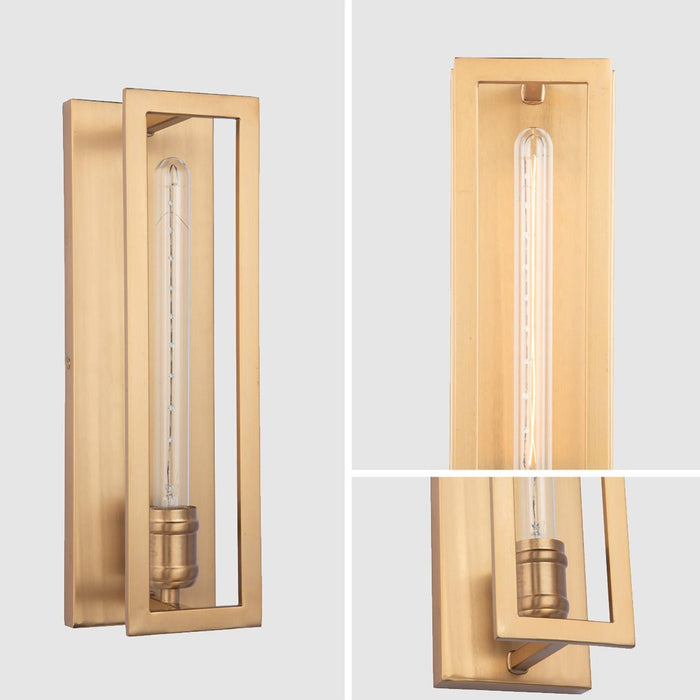 Adelman Gold 1-Light Decorative Dimmable Wall Sconce - Sweatfully