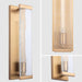 Adelman Gold Metal & Glass 1-Light Dimmable Wall Sconce - Sweatfully