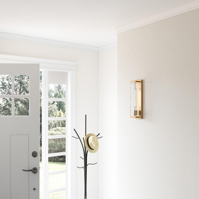 Adelman Gold Metal & Glass 1-Light Dimmable Wall Sconce - Sweatfully