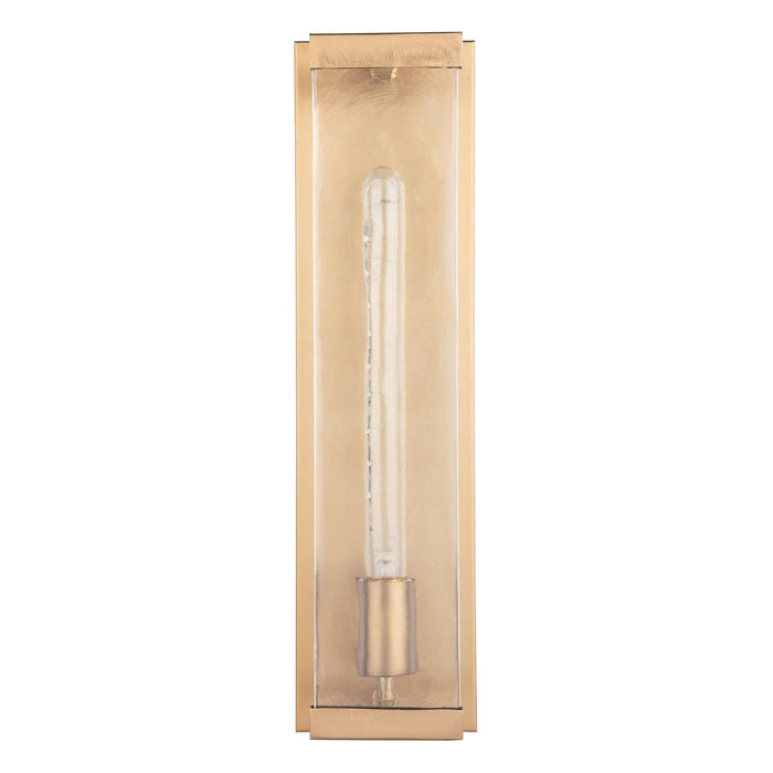 Adelman Gold Metal & Glass 1-Light Dimmable Wall Sconce - Sweatfully
