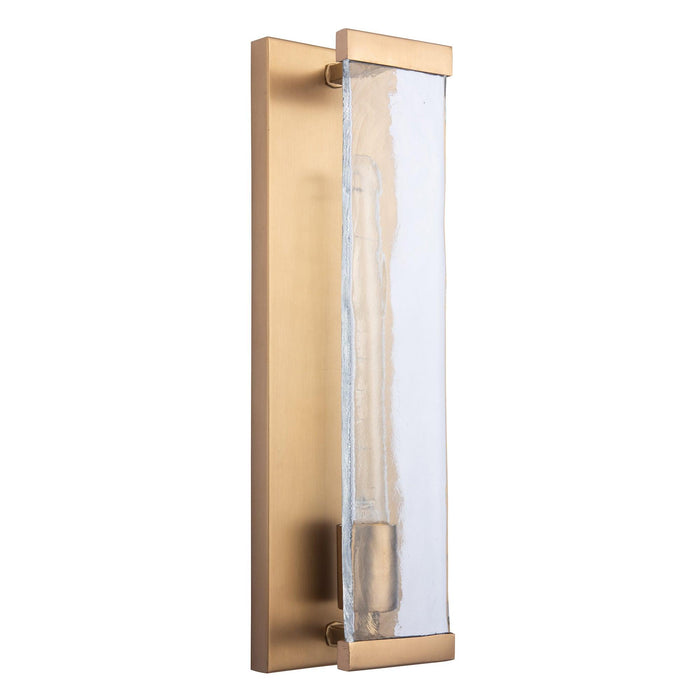 Adelman Gold Metal & Glass 1-Light Dimmable Wall Sconce - Sweatfully