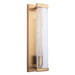 Adelman Gold Metal & Glass 1-Light Dimmable Wall Sconce - Sweatfully