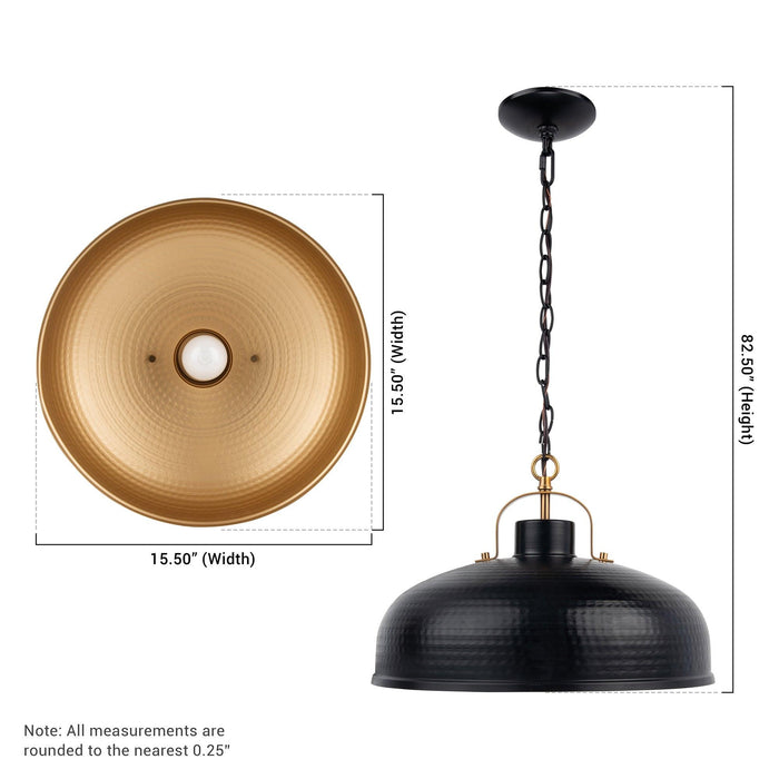 Ambert 1-Light Black Rustic Metal Dimmable Island Pendant Light - Sweatfully