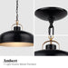 Ambert 1-Light Black Rustic Metal Dimmable Island Pendant Light - Sweatfully