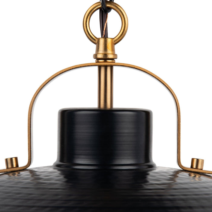Ambert 1-Light Black Rustic Metal Dimmable Island Pendant Light - Sweatfully