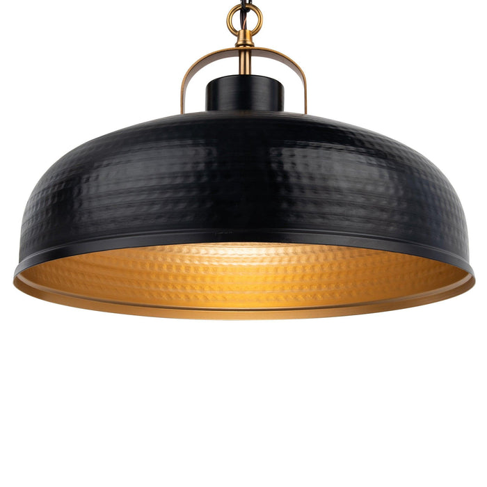 Ambert 1-Light Black Rustic Metal Dimmable Island Pendant Light - Sweatfully