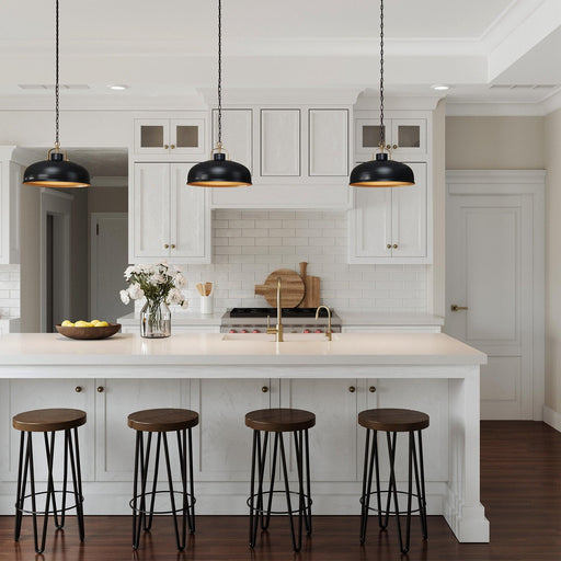 Ambert 1-Light Black Rustic Metal Dimmable Island Pendant Light - Sweatfully