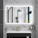 SmartGlow Dimmable LED Frameless Anti-Fog Bathroom Vanity Mirror - Sweatfully