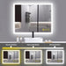 SmartGlow Dimmable LED Frameless Anti-Fog Bathroom Vanity Mirror - Sweatfully