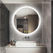 SmartReflect Modern Round LED Dimmable Anti-Fog Frameless Bathroom Vanity Mirror - Sweatfully