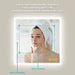 SmartGlow Dimmable LED Frameless Anti-Fog Bathroom Vanity Mirror - Sweatfully
