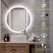 SmartReflect Modern Round LED Dimmable Anti-Fog Frameless Bathroom Vanity Mirror - Sweatfully