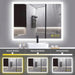 SmartGlow Dimmable LED Frameless Anti-Fog Bathroom Vanity Mirror - Sweatfully