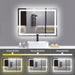 GlareGuard Anti-Fog Bathroom Led Mirror Backlit Illuminated Mirror Touch Switch Dimmable - Sweatfully