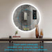 SmartReflect Modern Round LED Dimmable Anti-Fog Frameless Bathroom Vanity Mirror - Sweatfully