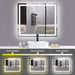 GlareGuard Anti-Fog Bathroom Led Mirror Backlit Illuminated Mirror Touch Switch Dimmable - Sweatfully