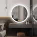 SmartReflect Modern Round LED Dimmable Anti-Fog Frameless Bathroom Vanity Mirror - Sweatfully