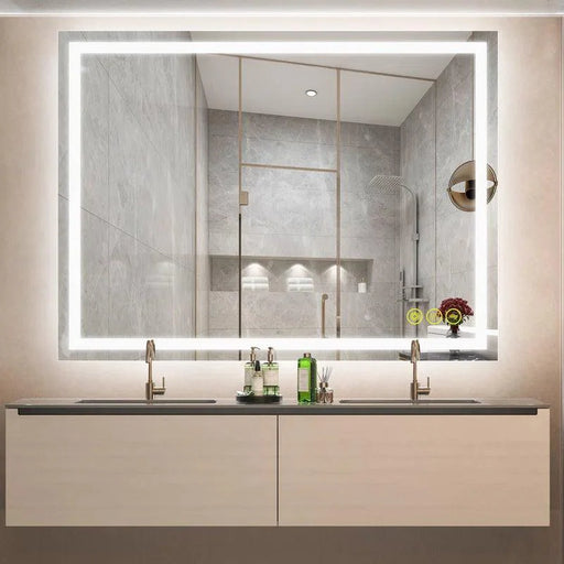 GlareGuard Anti-Fog Bathroom Led Mirror Backlit Illuminated Mirror Touch Switch Dimmable - Sweatfully