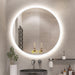 SmartReflect Modern Round LED Dimmable Anti-Fog Frameless Bathroom Vanity Mirror - Sweatfully