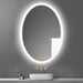 LuminaMirror Oval Frameless LED Anti-Fog Dimmable Bathroom Vanity Mirror - Sweatfully