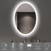 LuminaMirror Oval Frameless LED Anti-Fog Dimmable Bathroom Vanity Mirror - Sweatfully