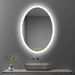 LuminaMirror Oval Frameless LED Anti-Fog Dimmable Bathroom Vanity Mirror - Sweatfully