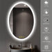 LuminaMirror Oval Frameless LED Anti-Fog Dimmable Bathroom Vanity Mirror - Sweatfully