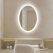 LuminaMirror Oval Frameless LED Anti-Fog Dimmable Bathroom Vanity Mirror - Sweatfully