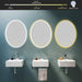 LuminaMirror Oval Frameless LED Anti-Fog Dimmable Bathroom Vanity Mirror - Sweatfully