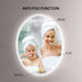 LuminaMirror Oval Frameless LED Anti-Fog Dimmable Bathroom Vanity Mirror - Sweatfully