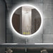 SmartReflect Modern Round LED Dimmable Anti-Fog Frameless Bathroom Vanity Mirror - Sweatfully