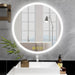 SmartReflect Modern Round LED Dimmable Anti-Fog Frameless Bathroom Vanity Mirror - Sweatfully