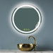 SmartShine Contemporary LED Dimmable Round Anti-Fog Backlit Bathroom Vanity Mirror - Sweatfully