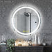SmartShine Contemporary LED Dimmable Round Anti-Fog Backlit Bathroom Vanity Mirror - Sweatfully