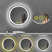 SmartShine Contemporary LED Dimmable Round Anti-Fog Backlit Bathroom Vanity Mirror - Sweatfully
