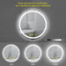 SmartShine Contemporary LED Dimmable Round Anti-Fog Backlit Bathroom Vanity Mirror - Sweatfully