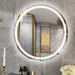 SmartShine Contemporary LED Dimmable Round Anti-Fog Backlit Bathroom Vanity Mirror - Sweatfully