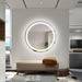 SmartShine Contemporary LED Dimmable Round Anti-Fog Backlit Bathroom Vanity Mirror - Sweatfully