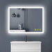 SmartGlow Dimmable LED Frameless Anti-Fog Bathroom Vanity Mirror - Sweatfully