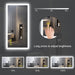 SmartGlow Dimmable LED Frameless Anti-Fog Bathroom Vanity Mirror - Sweatfully