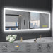 SmartGlow Dimmable LED Frameless Anti-Fog Bathroom Vanity Mirror - Sweatfully