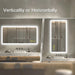 SmartGlow Dimmable LED Frameless Anti-Fog Bathroom Vanity Mirror - Sweatfully