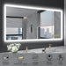 SmartGlow Dimmable LED Frameless Anti-Fog Bathroom Vanity Mirror - Sweatfully