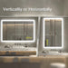 SmartGlow Dimmable LED Frameless Anti-Fog Bathroom Vanity Mirror - Sweatfully